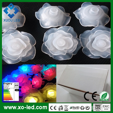 30L PVC Holiday Rose Flower Shape LED String Light